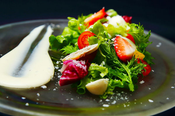 すていき小次郎12月のコースサラダ